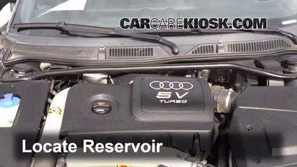 2004 Audi TT Quattro 1.8L 4 Cyl. Turbo Convertible Windshield Washer Fluid Add Fluid